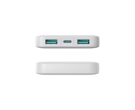 Батарея универсальная JOYROOM 10000mAh 12W QC, 2xUSB-A, USB-C In/Out White (JR-PBF12), изображение 6