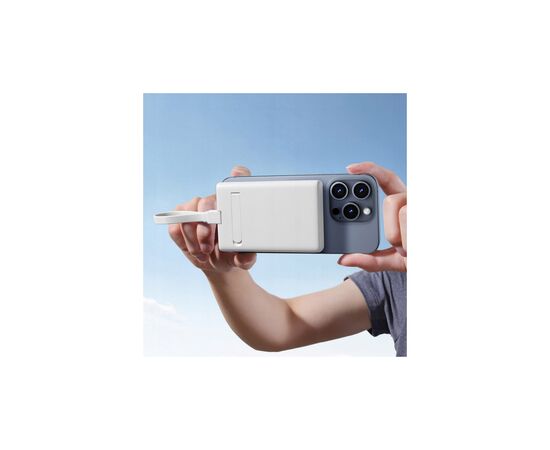 Батарея универсальная JOYROOM Magnetic Wireless 10000mAh 20W QC, USB-C In/Out White (JR-PBM01 / 6941237112545), изображение 9