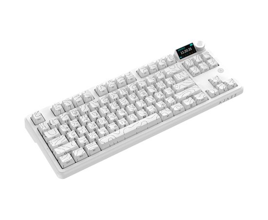 Клавиатура Ajazz AK870 V2 Maillard Switch Wireless/Bluetooth/USB UA White (AK870-V2-S-W), изображение 3