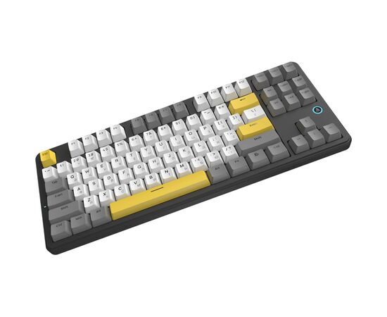 Клавиатура Ajazz AK870 V2 Flying Fish Switch USB UA Black/Grey/Yellow (AK870-V2-FF-BGY), изображение 4