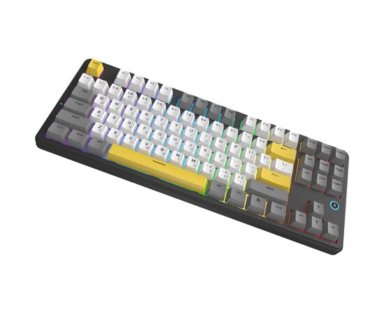 Клавиатура Ajazz AK870 V2 Flying Fish Switch USB UA Black/Grey/Yellow (AK870-V2-FF-BGY), изображение 5