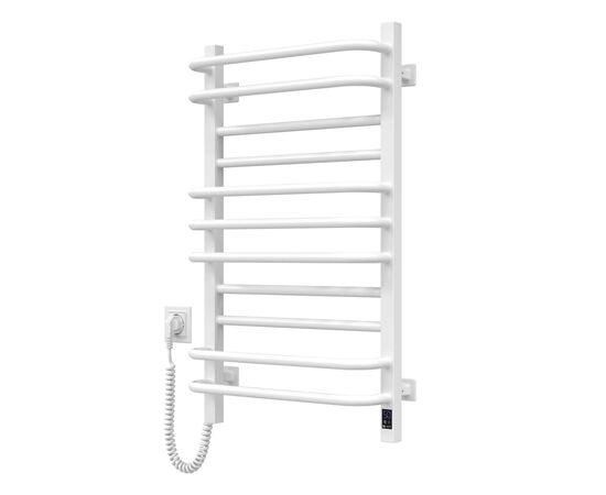 Сушарка для рушників Navin Грандіс, 800х480х161мм, таймер-регулятор, сталь, білий, ліве підключення (12-108153-4880), зображення 3