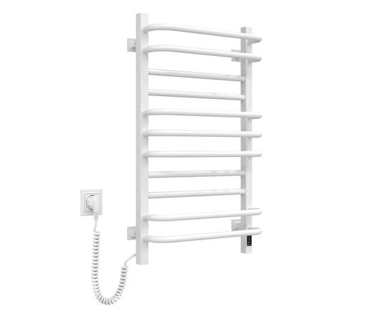 Сушарка для рушників Navin Грандіс, 800х480х161мм, таймер-регулятор, сталь, білий, ліве підключення (12-108153-4880)