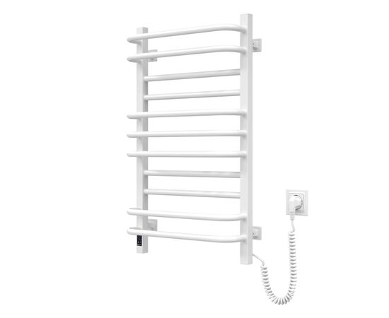 Сушарка для рушників Navin Грандіс, 800х480х161мм, таймер-регулятор, сталь, білий, праве підключення (12-108053-4880), зображення 3