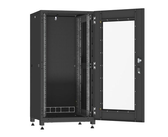 Шкаф напольный Ipcom 24U 19" 600x1000 (С-24U-06х10-ДС-ПГ-9005), изображение 2