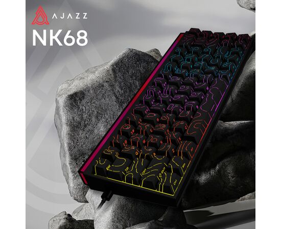 Клавіатура Ajazz NK68 Red Switch USB UA Black (NK68-R-S-B), зображення 6