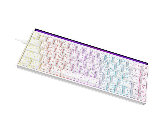 Клавиатура Ajazz NK68 Red Switch USB UA White (NK68-R-S-W), изображение 3