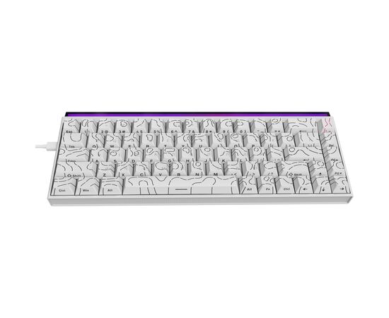 Клавиатура Ajazz NK68 Red Switch USB UA White (NK68-R-S-W)