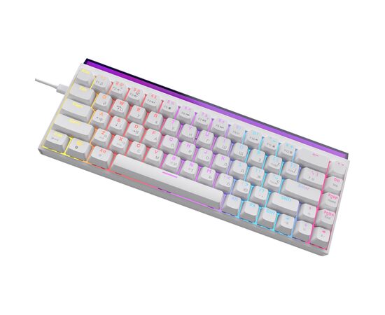 Клавиатура Ajazz NK68 Red Switch USB UA White (NK68-R-W), изображение 4