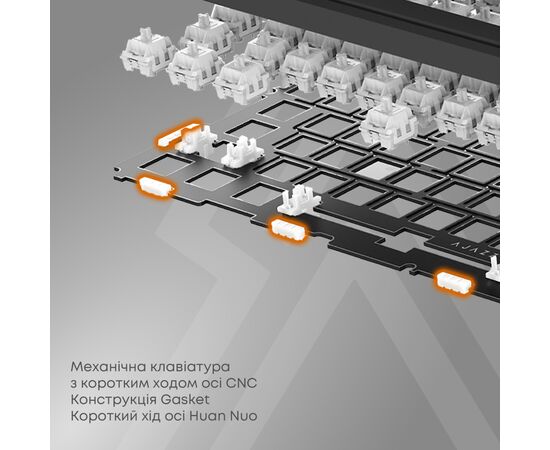 Клавиатура Ajazz AKP815 RGB Red Switch USB UA White/Blue (AKP815-R-WBO), изображение 11