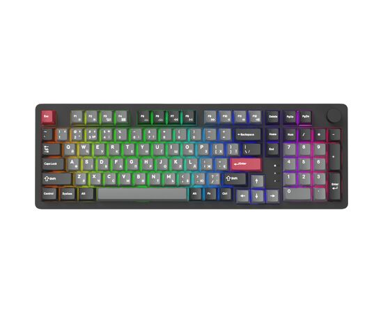 Клавиатура GamePro Asgard Drakkar Keychron Super Red Switch Wireless/Bluetooth/USB UA Black (MK305BK), изображение 5