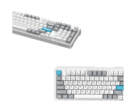 Клавиатура GamePro Asgard Drakkar Keychron Super Red Switch Wireless/Bluetooth/USB UA White (MK305WH), изображение 4