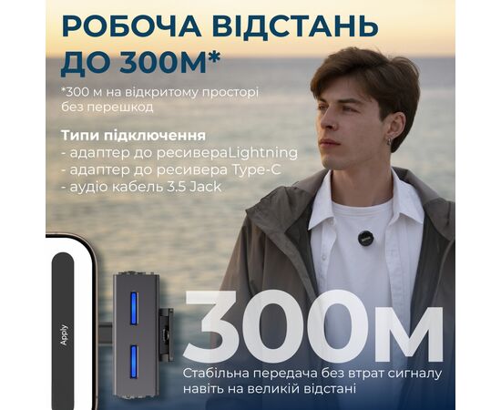 Мікрофон Boya LINK 3-01 Type-C/TRS/Lightning Black (LINK 3-01), зображення 11