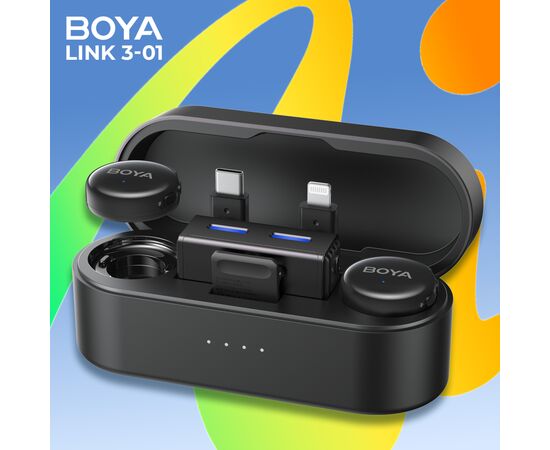 Мікрофон Boya LINK 3-01 Type-C/TRS/Lightning Black (LINK 3-01), зображення 6