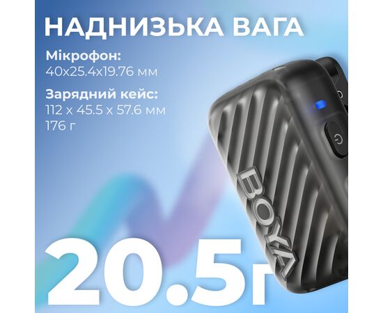 Микрофон Boya MIC 2-02 Type-C/TRS Black (MIC 2-02), изображение 6