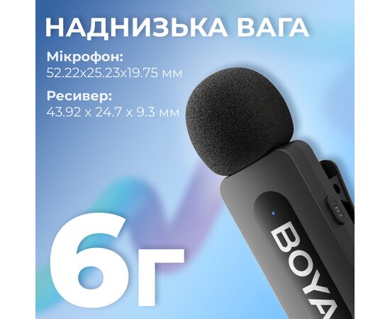 Мікрофон Boya BY-V10 Type-C Black (BY-V10), зображення 7