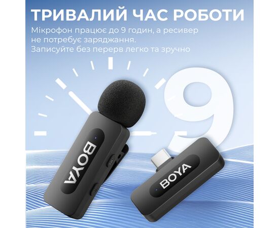 Мікрофон Boya BY-V20 Type-C Black (BY-V20), зображення 8