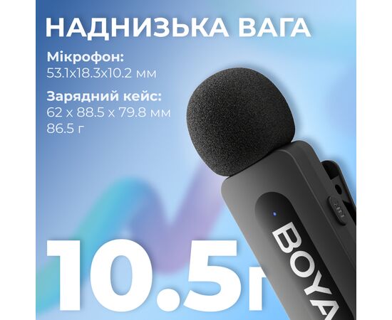 Микрофон Boya BY-V3 combo Type-C/Lightning Black (BY-V3 Combo), изображение 8