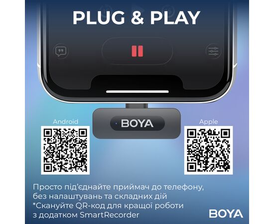 Мікрофон Boya BY-V30 Type-C Black (BY-V30), зображення 12