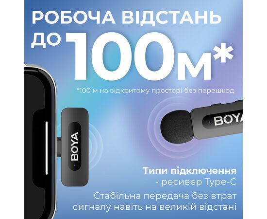 Мікрофон Boya BY-V30 Type-C Black (BY-V30), зображення 9