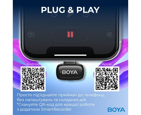 Мікрофон Boya mini-16 Type-C Black (mini-16), зображення 11