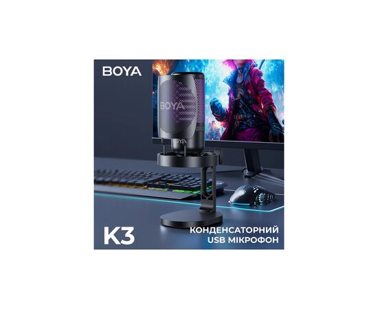 Микрофон Boya K3-02 RGB Type-C/3,5 мм Black (BOYA K3-02), изображение 5