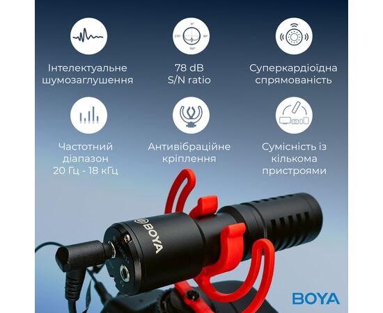 Микрофон Boya BY-MM1+ Black (BY-MM1+), изображение 12