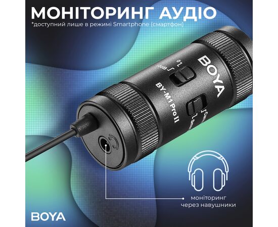 Мікрофон Boya BY-M1 Pro II Black (BY-M1 Pro II), зображення 8