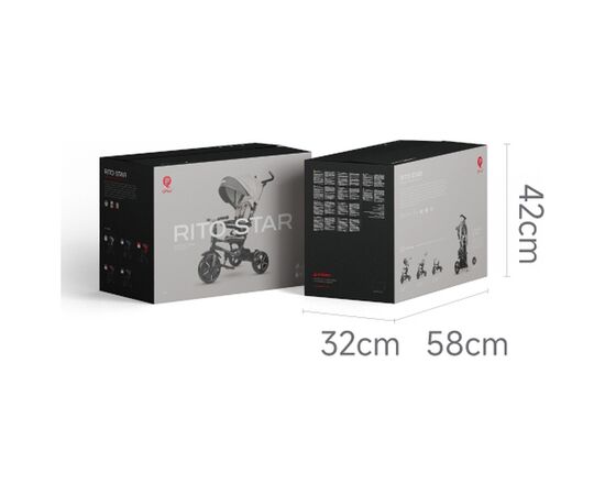 Детский велосипед QPlay Rito Star Grey складаний триколісний (S380-11RitoStarGrey), изображение 11