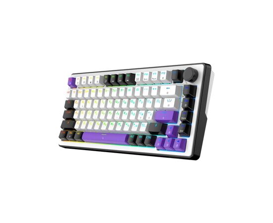 Клавиатура Hator Hellyberry HK75 Mechanical Linear RGB USB UA White/Violet (HK75), изображение 3
