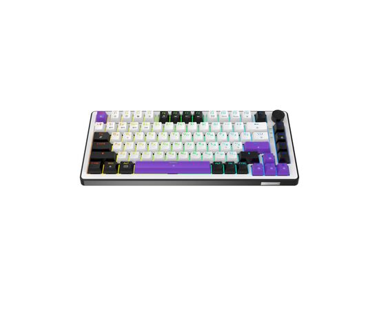 Клавиатура Hator Hellyberry HK75 Mechanical Linear RGB Wireless/Bluetooth/USB UA White/Violet (HK75_wireless), изображение 2