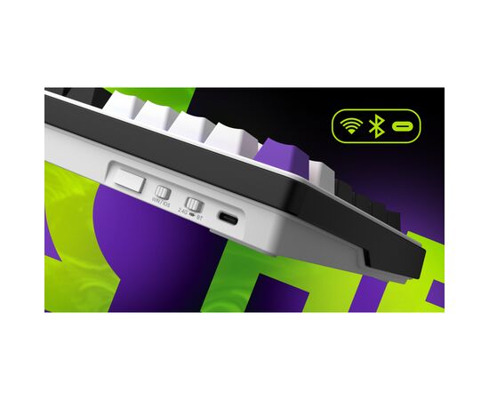 Клавиатура Hator Hellyberry HK75 Mechanical Linear RGB Wireless/Bluetooth/USB UA White/Violet (HK75_wireless), изображение 9
