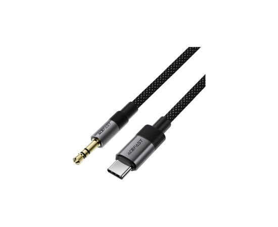 Кабель мультимедийный USB-C to 3.5mm M 0.15m black Acefast (6974316285274), изображение 2