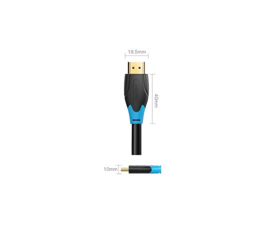 Кабель мультимедийный HDMI M to HDMI M 3.0m V2.0 4K 60Hz black VENTION (AACBI), изображение 3