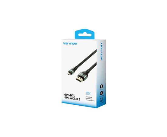 Кабель мультимедийный HDMI M to HDMI micro M 2.1m V2.0 8K 60Hz green VENTION (AGKGH), изображение 2