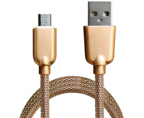 Дата кабель USB 2.0 AM to Micro 5P 1.0m 1.5A, Gold Grand-X (MM02G), изображение 2