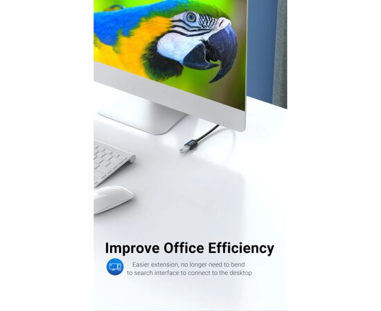 Дата кабель USB 2.0 AM/AF 1.5m black VENTION (CBIBG), изображение 9