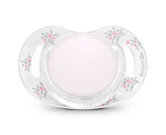 Пустышка Suavinex Poetry фізіологічна, 0-6 місяців, світло-рожева з малюнком (308929)