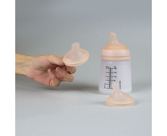 Соска Suavinex ZERO.ZERO антиколікова, адаптивний потік, нюдова, +0 м (308683), изображение 3