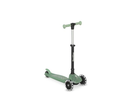 Самокат QPlay Sparkling триколісний дитячий з LED підсвіткою колес Green (ST006SparklingGreen), зображення 2