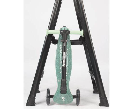 Самокат QPlay Sparkling триколісний дитячий з LED підсвіткою колес Green (ST006SparklingGreen), зображення 8