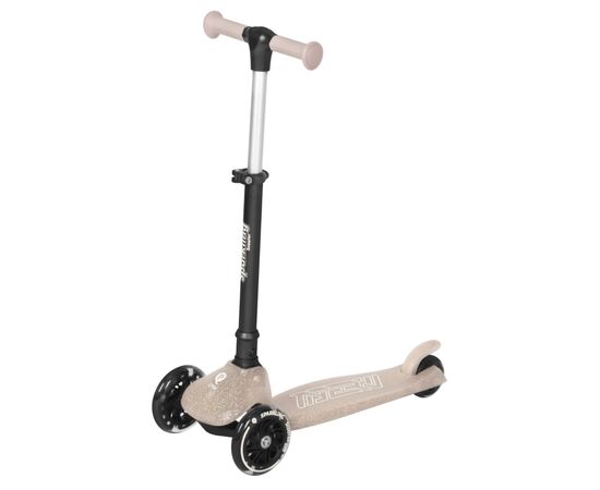 Самокат QPlay Sparkling триколісний дитячий з LED підсвіткою колес Nude Pink (ST006SparklingPink)