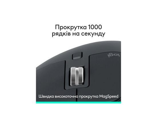 Мишка Logitech MX Master 3S Performance Bluetooth Graphite (910-007501), зображення 3