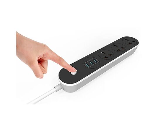 Сетевой фильтр питания ColorWay CW-CHU33B, 3 розетки/3USB Black 1.8M (CW-CHU33B), изображение 6