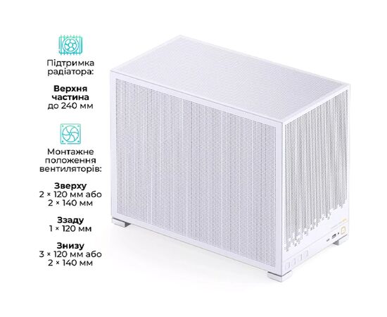 Корпус для ПК JONSBO D32 STD MESH White, изображение 7