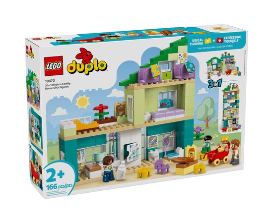 Конструктор LEGO DUPLO Town Современный семейный дом с фигурками 3 в 1 (10470)