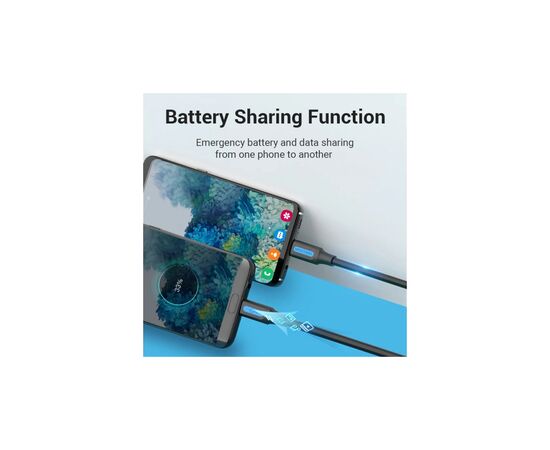 Дата кабель USB-C to Micro 5P 1.5m 10W black VENTION (COVBG), зображення 4