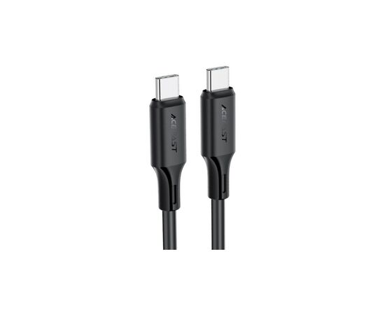 Дата кабель USB-C to USB-C 1.2m 3A 60W silicone black Acefast (6974316284161)