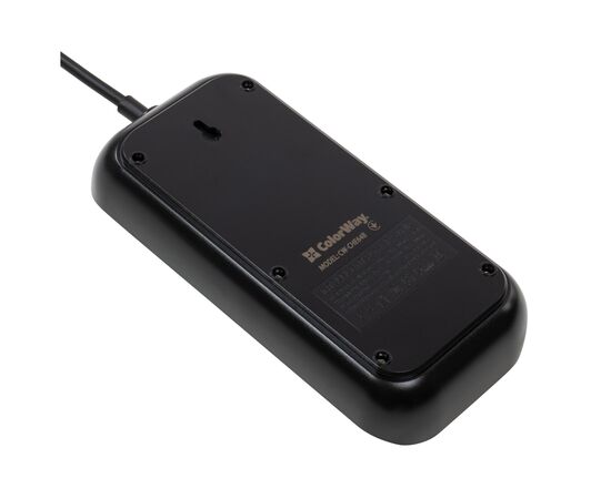 Сетевой фильтр питания ColorWay CW-CHE64B, 6 розеток/4USB Black (CW-CHE64B), изображение 5