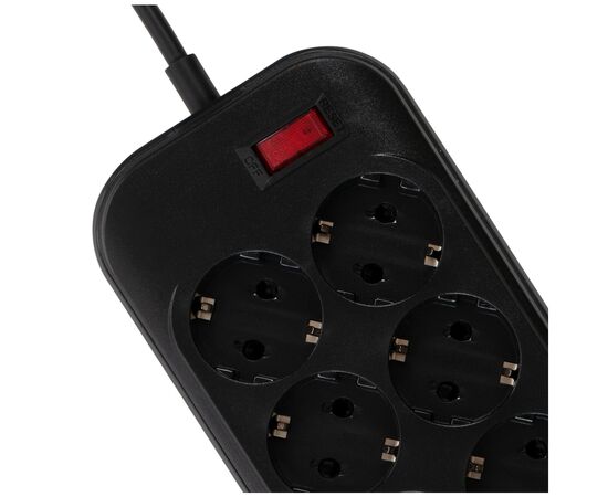 Сетевой фильтр питания ColorWay CW-CHE64B, 6 розеток/4USB Black (CW-CHE64B), изображение 6